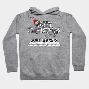 Christmas Piano Pianist Musician Santa Hat Xmas 2022 Hoodie